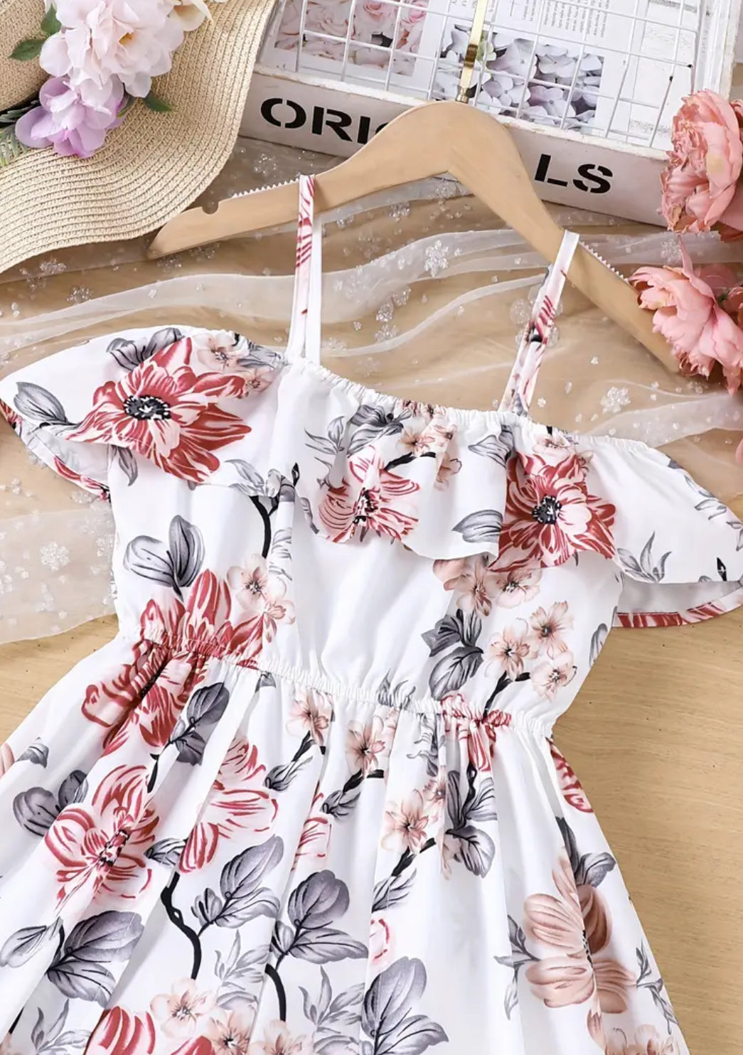 “Charming Summer” Floral Girls' Jumpsuit