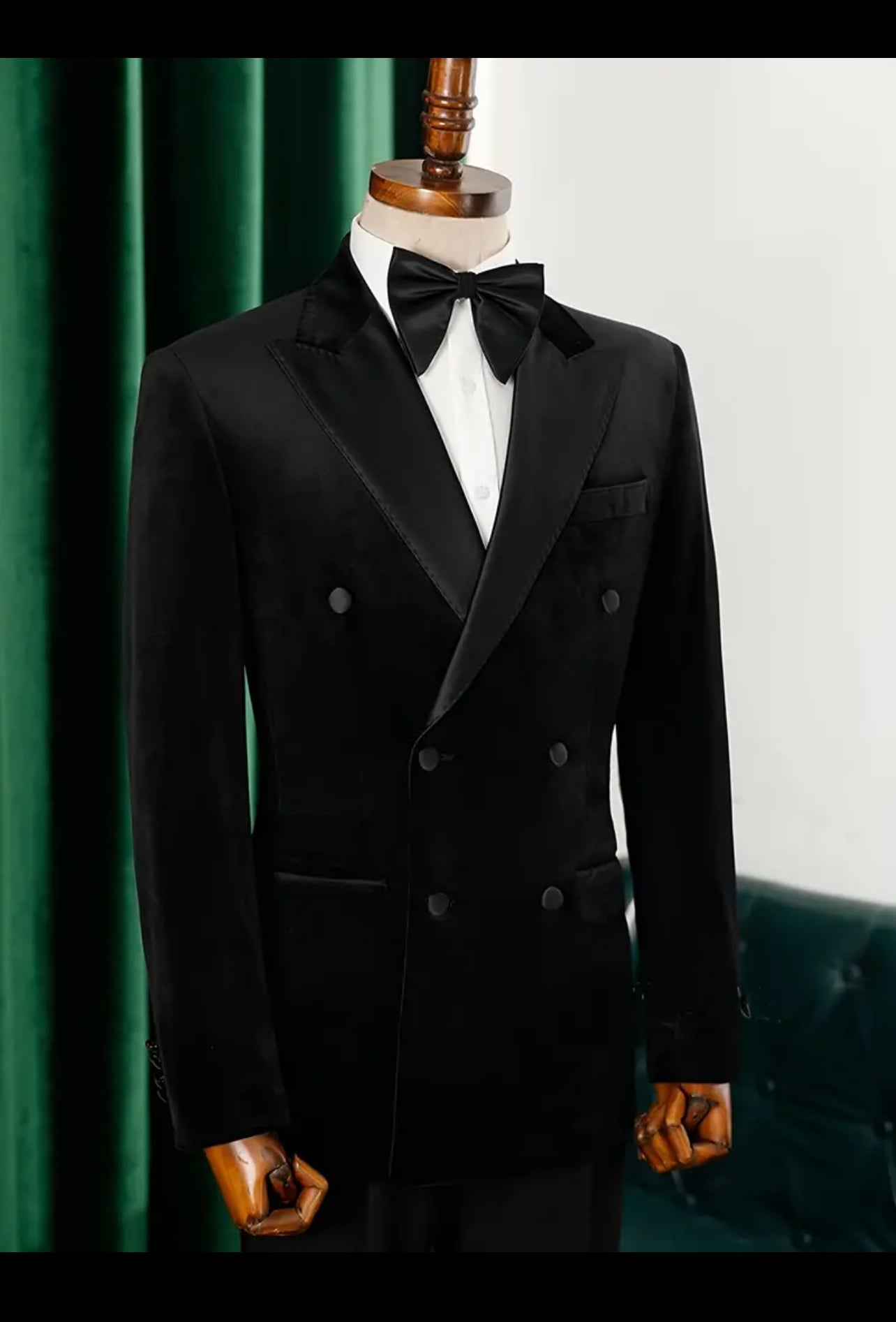 Double Breasted Flap Pocket Suit Jacket, Men's Formal Dinner Jacket, Sugar 🎩 Daddy Collection