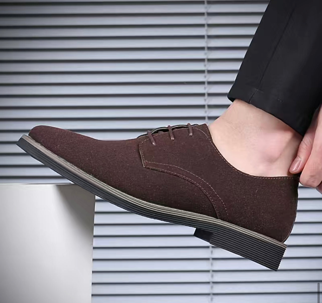 Men's Suede Derby Shoes