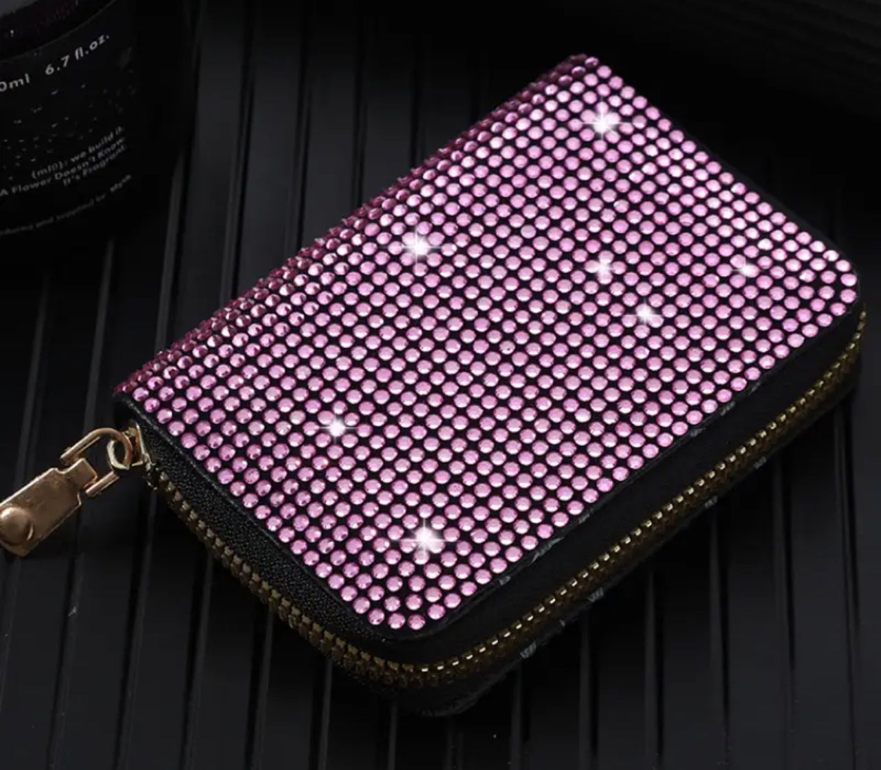 Women Card Storage Bag Stylish Coin Purse Rhinestone Small Wallet for Women Zipper Change Card Holder Wallets