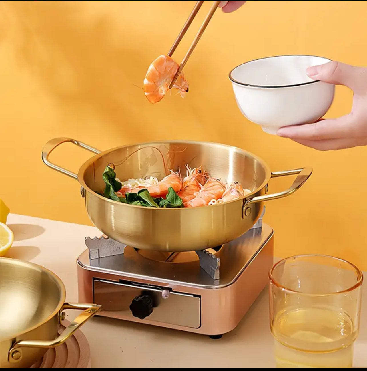 1pc Stainless Steel Korean-style Pot, Seafood Plate, Posh ♥️ Home Collection