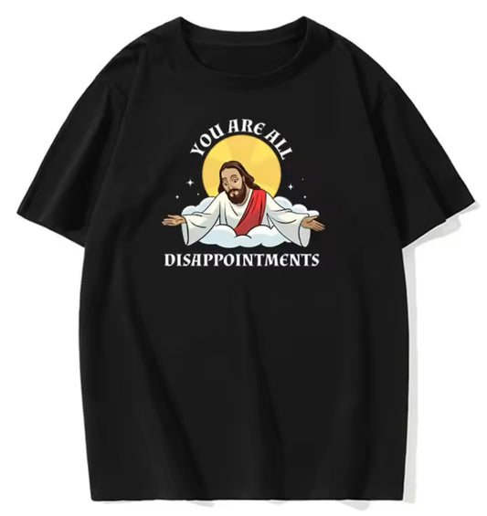 Meme de Jesucristo “decepcionado”, camiseta de talla masculina, varias opciones de color