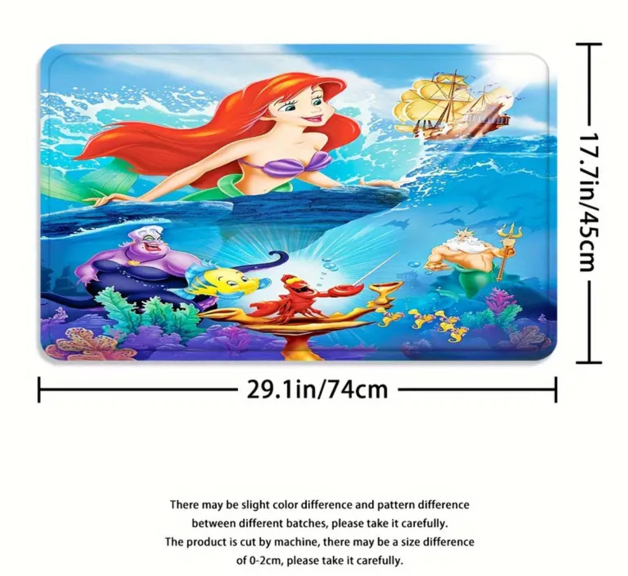 Disney’s Little Mermaid-Themed 4-Piece Bathroom Set. Hooks Included.