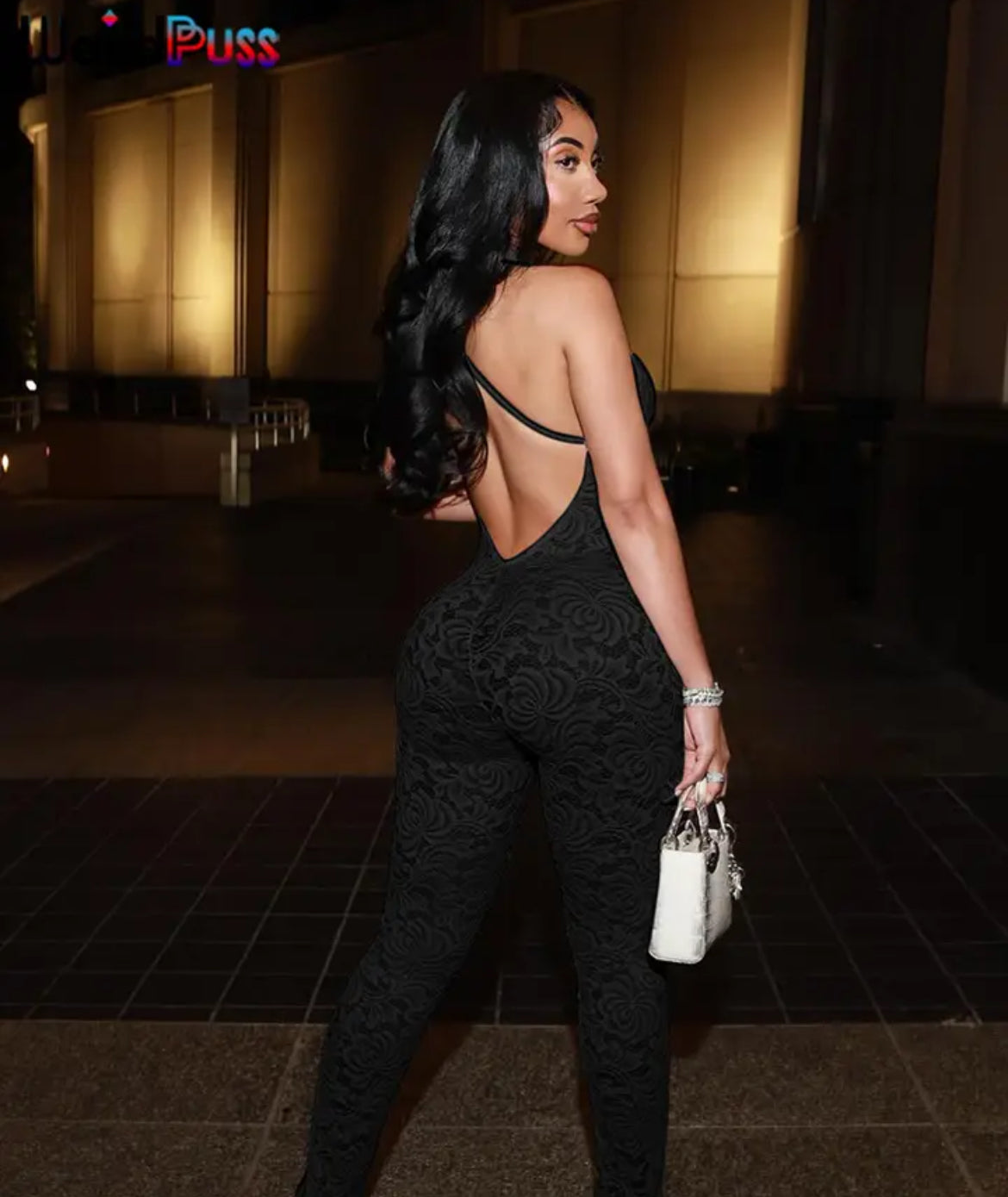 “Sexy See Thorough” Cross Backless, Sleeveless Jumpsuit