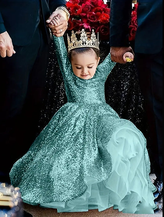 Vestido de fiesta con tutú de lentejuelas