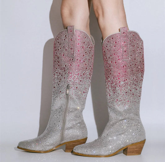 Rhinestone Knee High Western, Cowgirl Boots