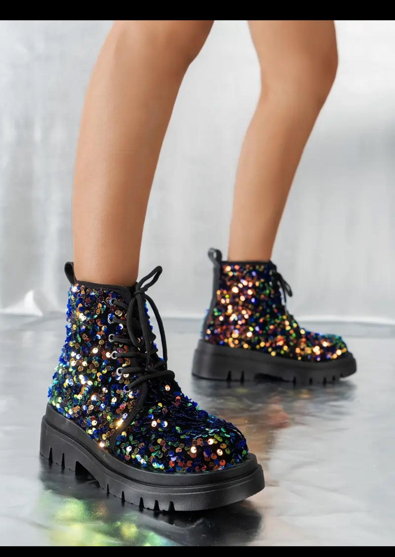 The Glitter Boots, Sequence High Tops, Women’s