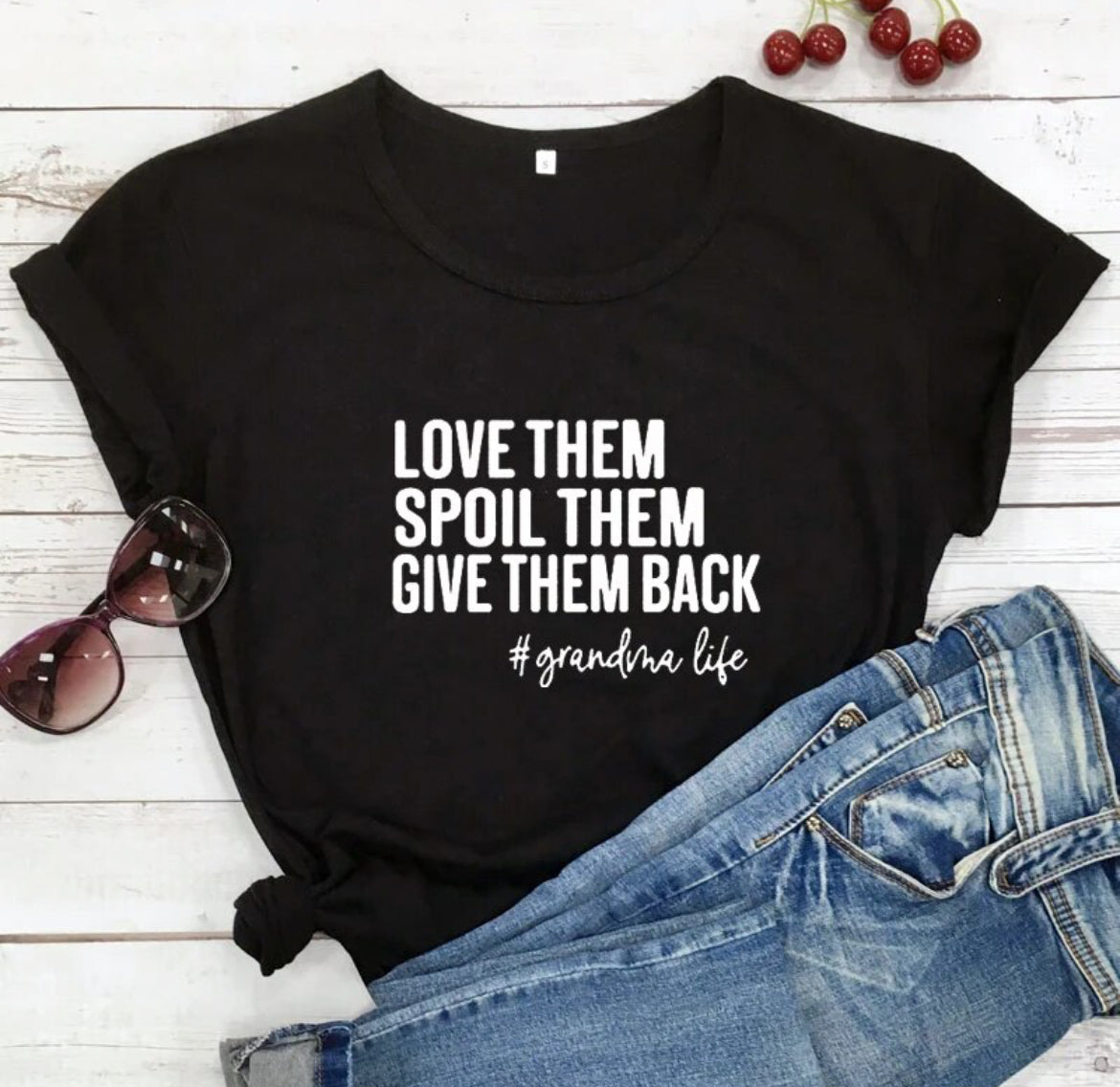 Love Them Spoil Them Give Them Back, Casual Women Short Sleeve