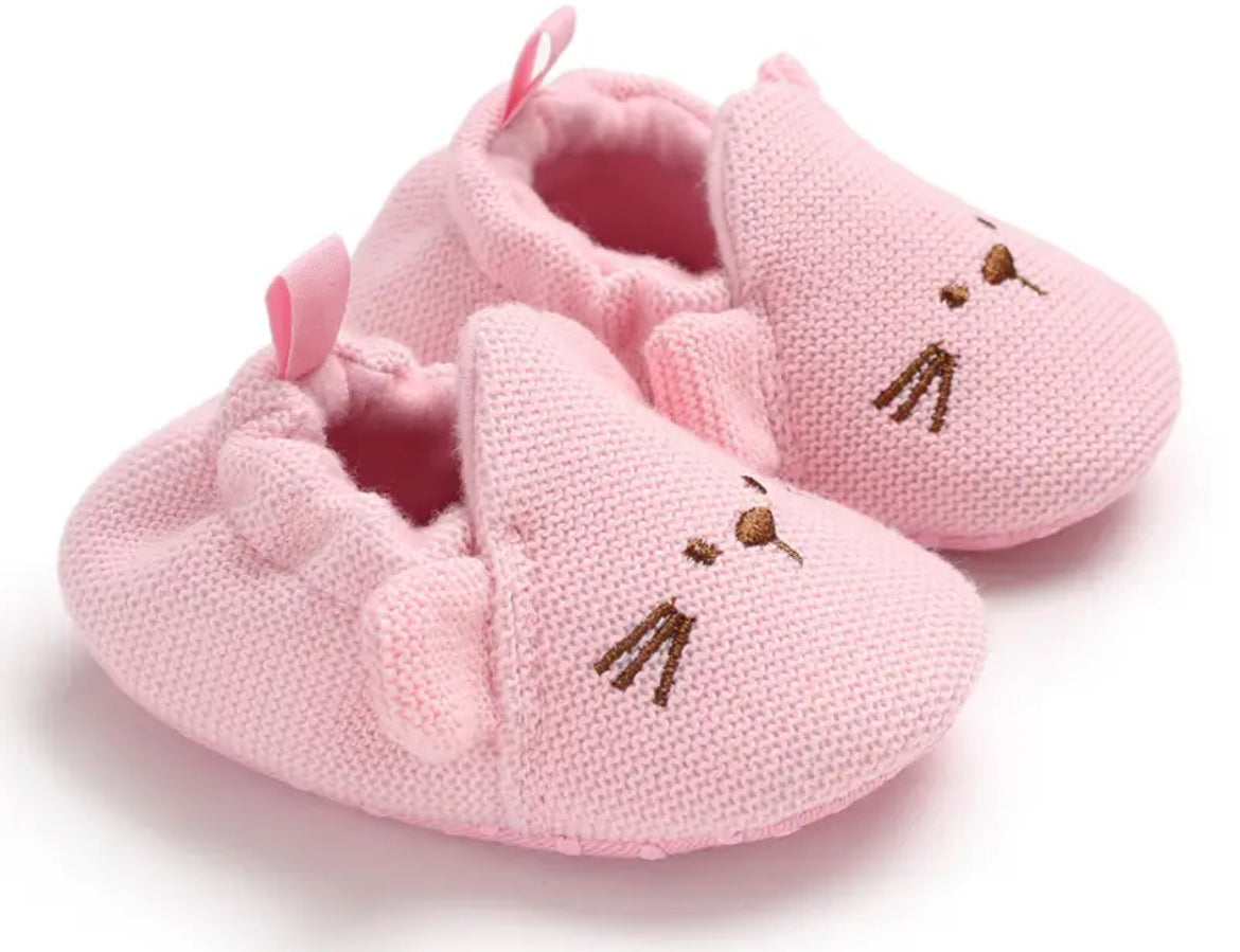 Be My Valentine 💝 New Fashion Newborn Baby Flats, Pink Baby Shoes Non-slip Cloth Soled, Glam ✨ Baby Collection