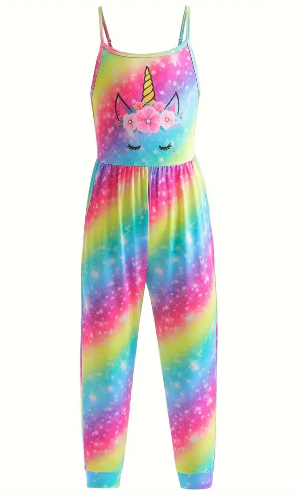 Dreamy Unicorn Cami Jumpsuit, Stretchy Romper