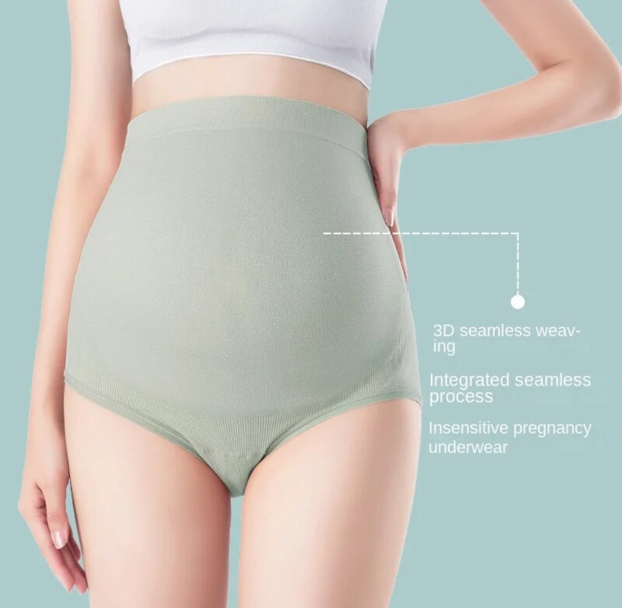 3PCS, Maternity Panties Women's High Waist, Full Belly support