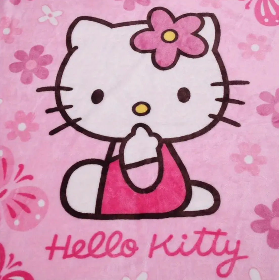 Sanrio “Cozy Up Warm And Cuddly” Blanket Featuring Hello Kitty