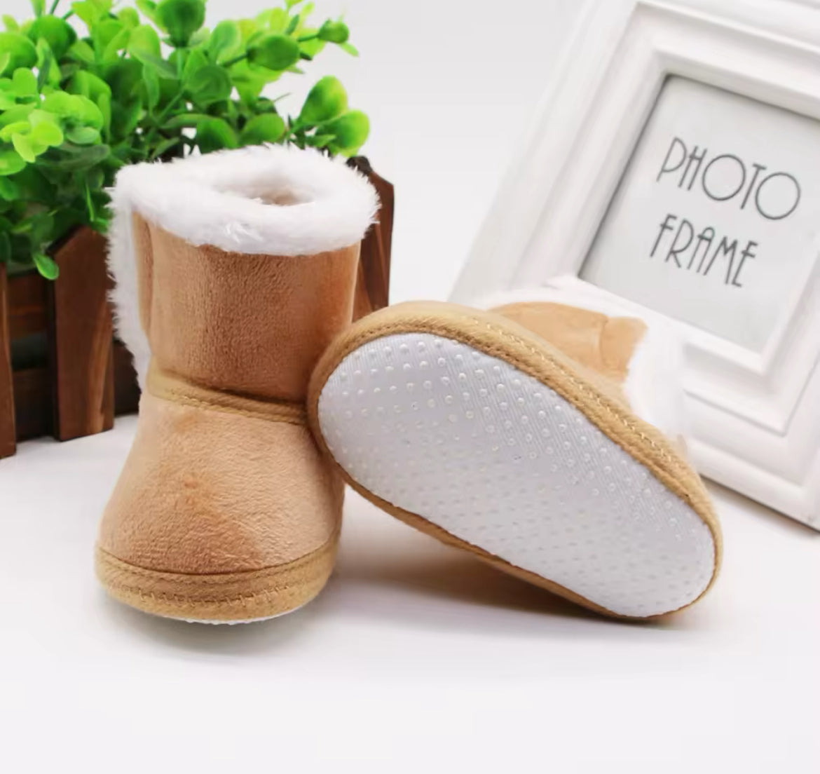 Warm Winter First Walkers Soft Sole Fur Snow Booties, Gender Neutral