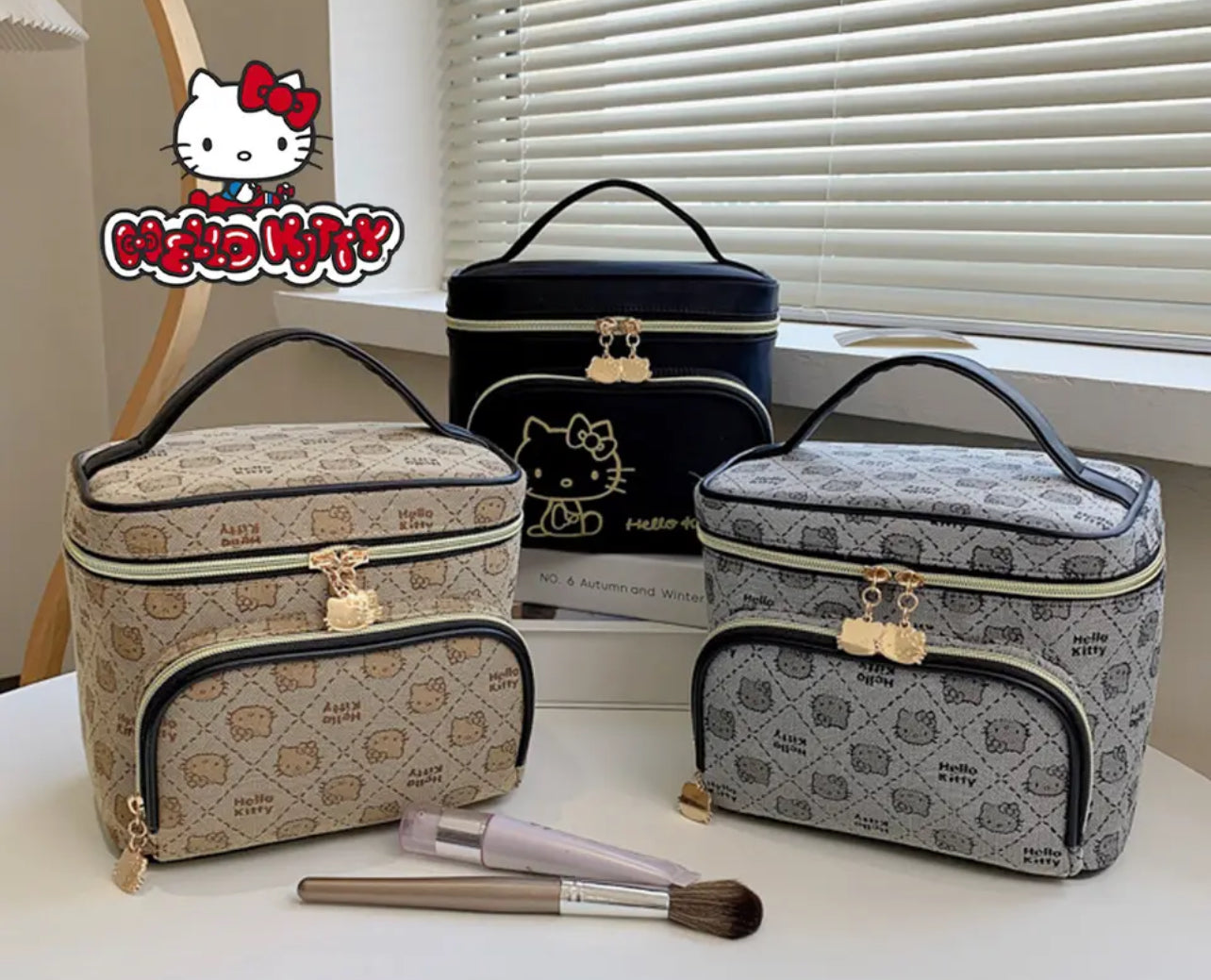 Sanrio Hello Kitty Cartoon, Cosmetic Canvas Portable Bag