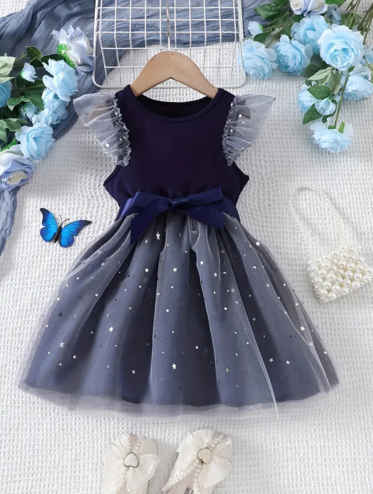 Sweet Girls Sequin Flutter Trim Princess Tutu