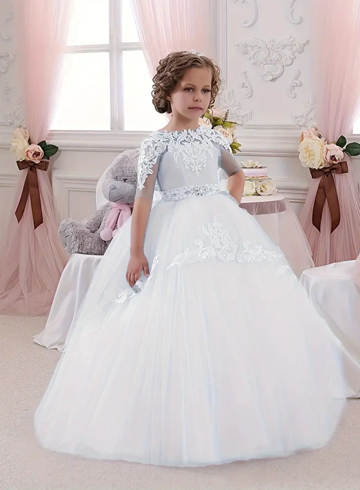 “Flower Girl” First Communion, Pageant dress