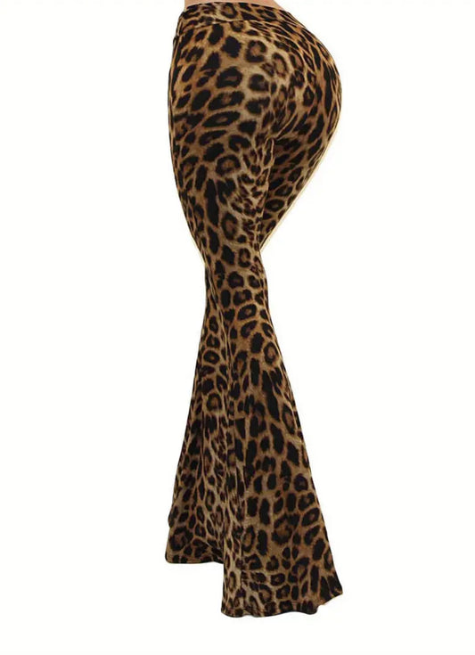 Flared Leopard, High-Waisted, Versatile + Stretchy