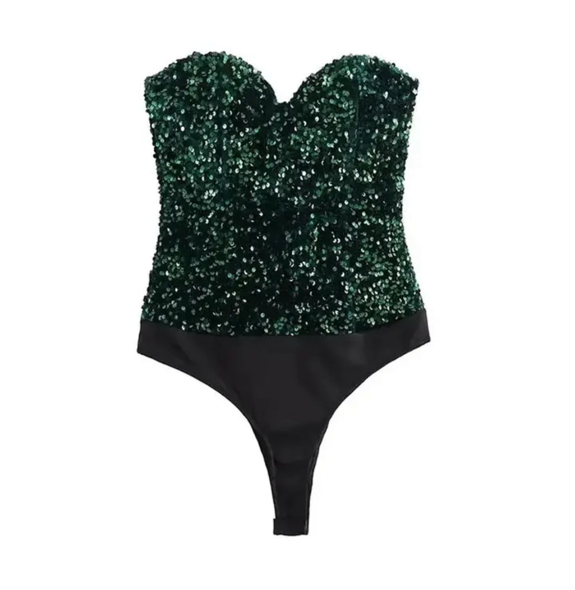 Strapless Sequin Bodysuits