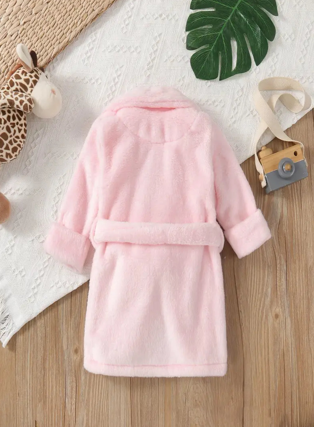 Children’s Fluffy Long Sleeve PJ Robe & Belt