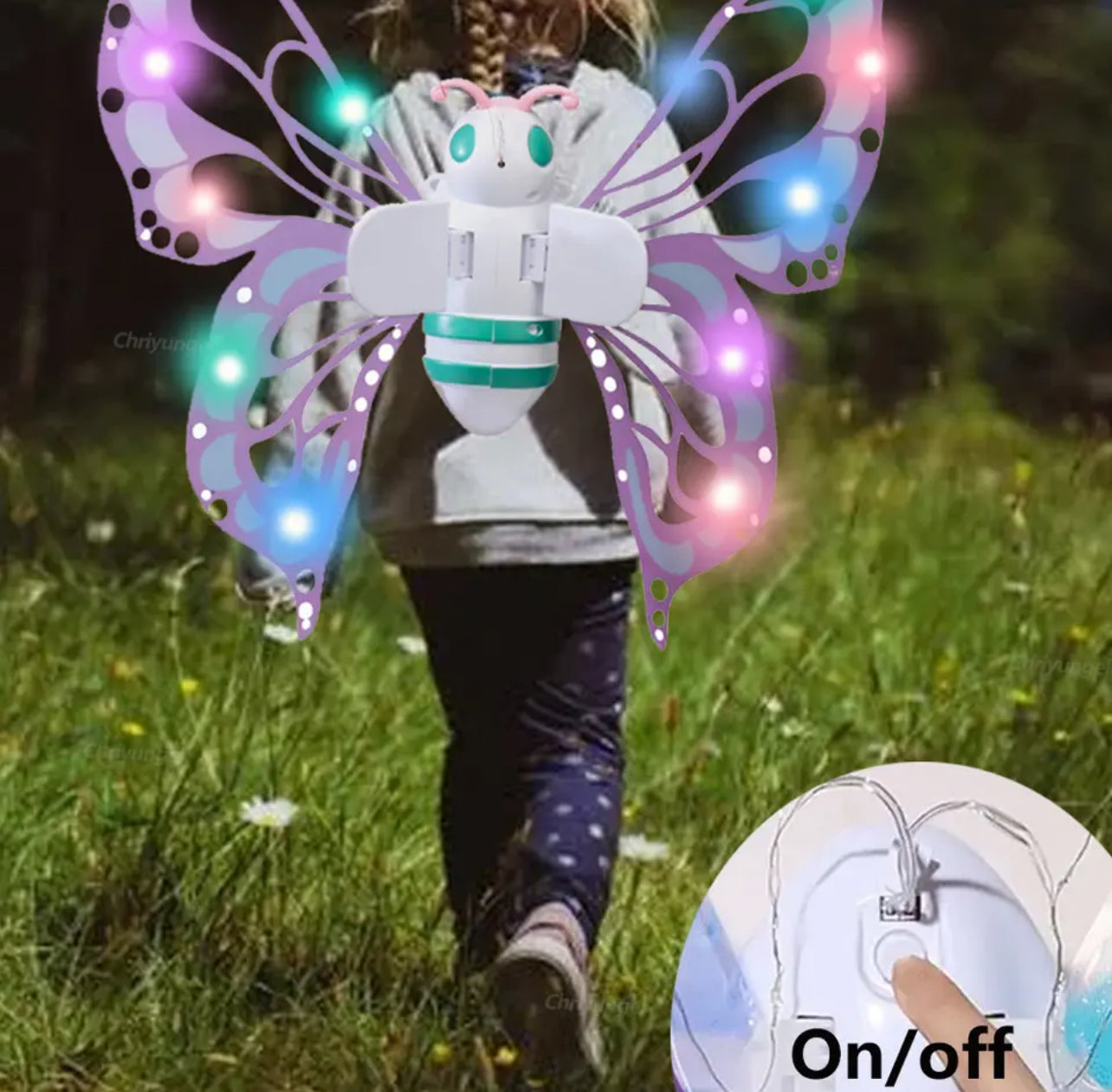 Electric Butterfly Wings with Lights, Fairy Wings for Kids