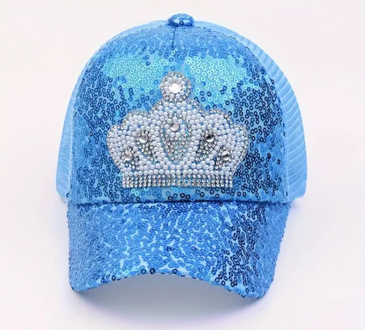 “Princess Crown” Sequin Net Duckbill Hat For Children