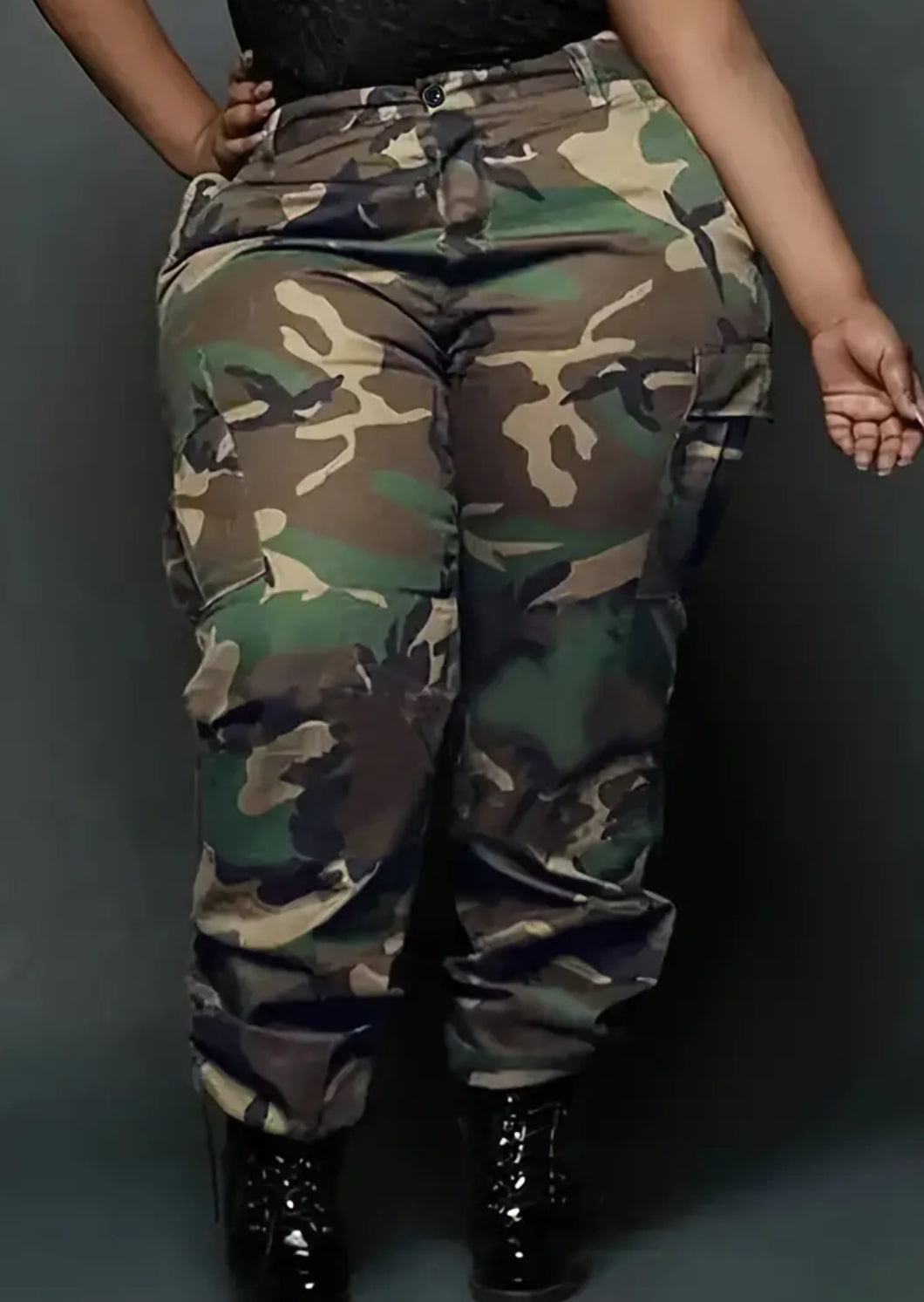 Posh 💋 Plus Camouflage Joggers - Stylish, with Multiple Pockets