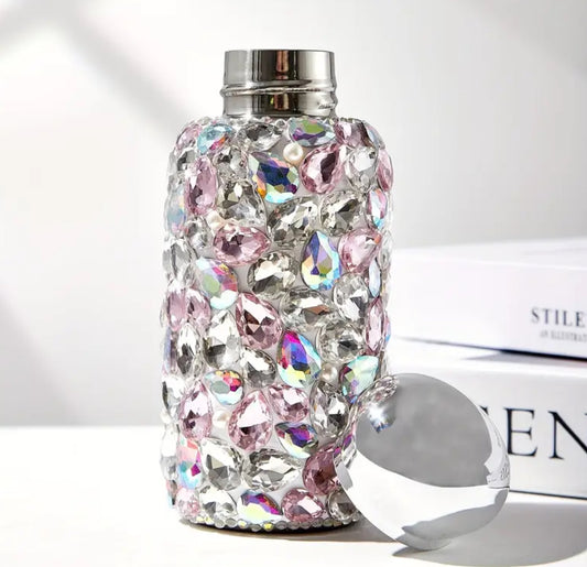 Crystals, 8oz Insulated Water Bottle, Stainless Steel