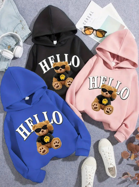 Modish Kids Boutique 🧸Trendy Hoodie, Casual Slightly Stretch Long Sleeve Hooded Sweatshirt