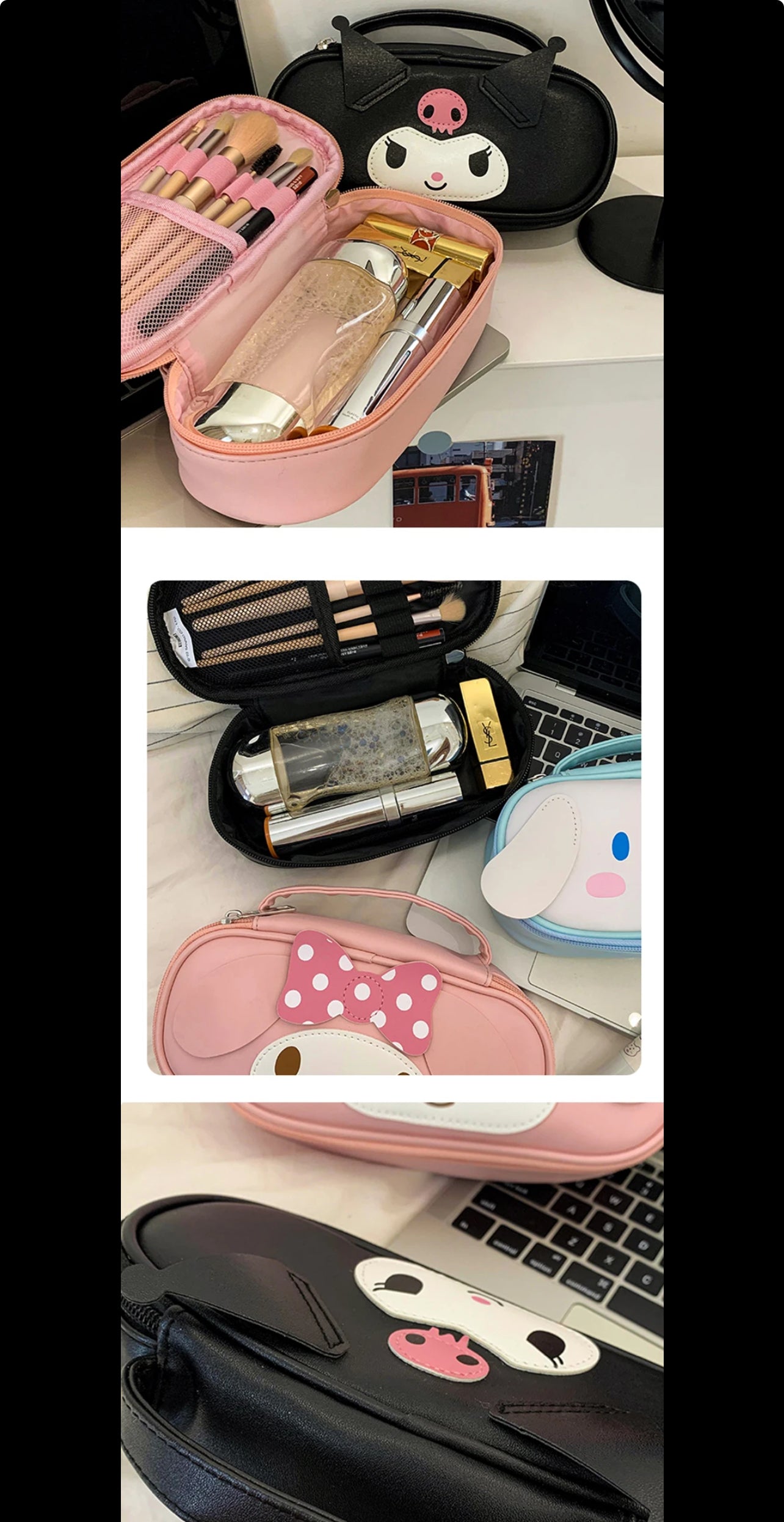 Sanrio, Kuromi, Melody, Toiletries Cosmetic  Organizer