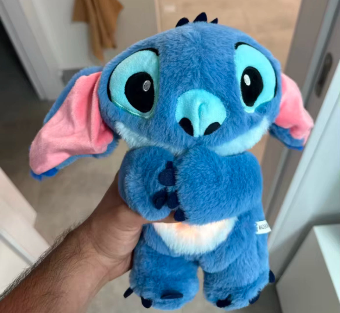 “Lilo  & Stitch” Breathing Musical Stitch /Angel with Light Soothing Sleeping Sounds & Glow Light, 12”