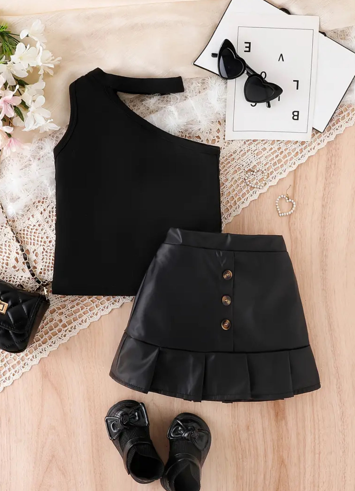 Cool Girls Chic Irregular Top & Fishtail Skirt Two-piece Set Street Summer Outfit