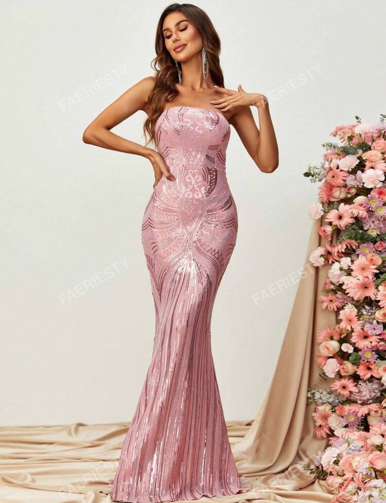 “Mermaids” Backless, Sequin Glamour Dress