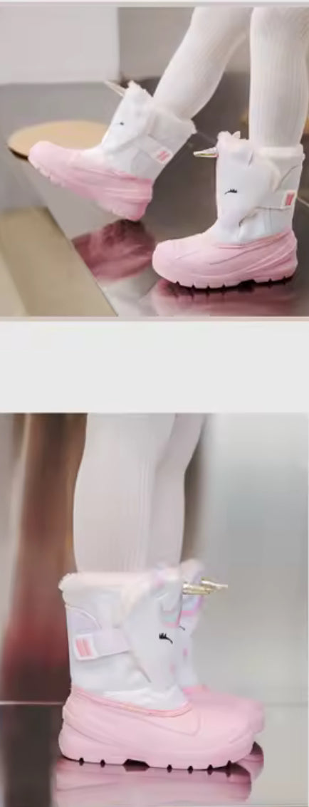 Girls “ADORBS” Snow Boots Waterproof Slip & Cold Weather Resistant