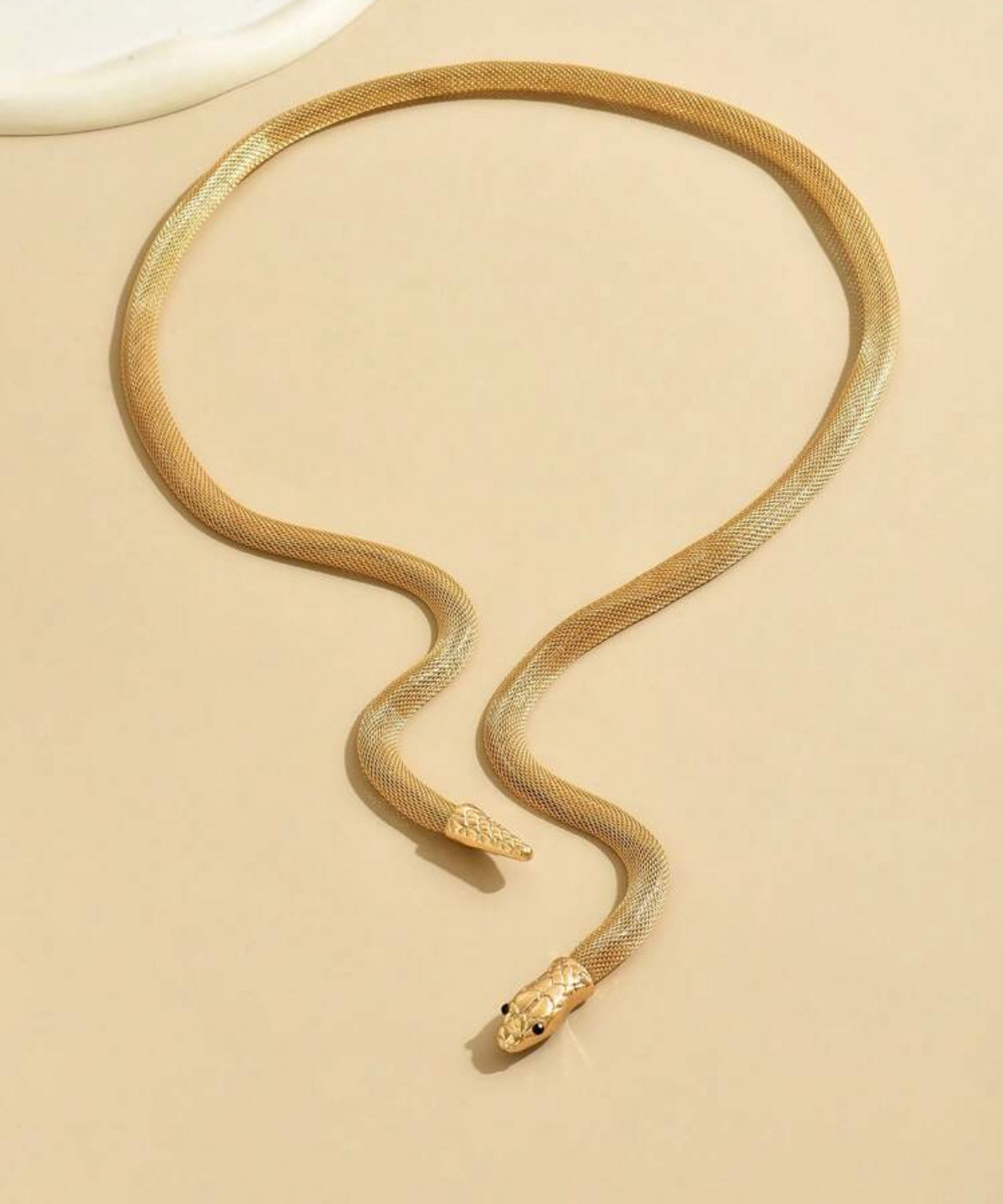 Snake Wrap Around, Connected Finger Bracelet, 1Pc Metallic Gold