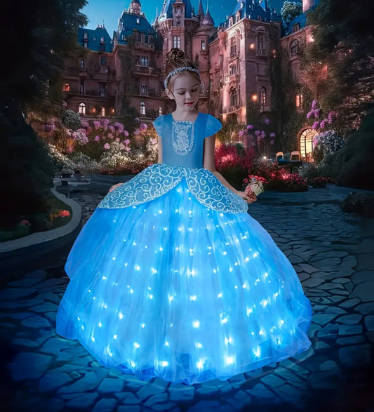 Vestido de princesa de cuento de hadas para niñas, Cenicienta 👑