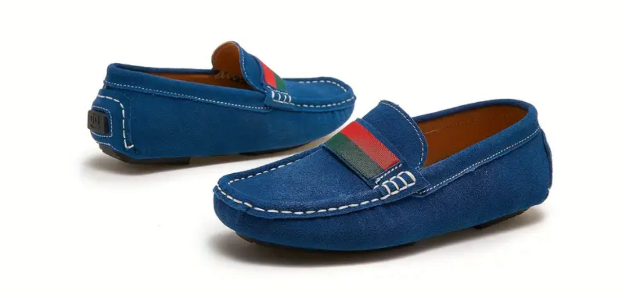 Boy's Loafer Shoes, Casual Slip-On Low Top