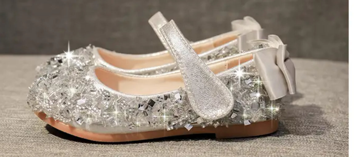 Mary Jane’s With Sequins & Bows, Princess Dress Shoes