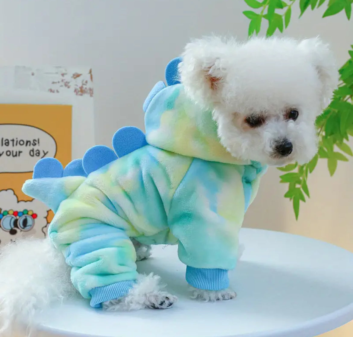 1pc Breathable Dinosaur Pet Pajamas for Dogs and Cats-  Loungewear for Comfortable Rest and Play