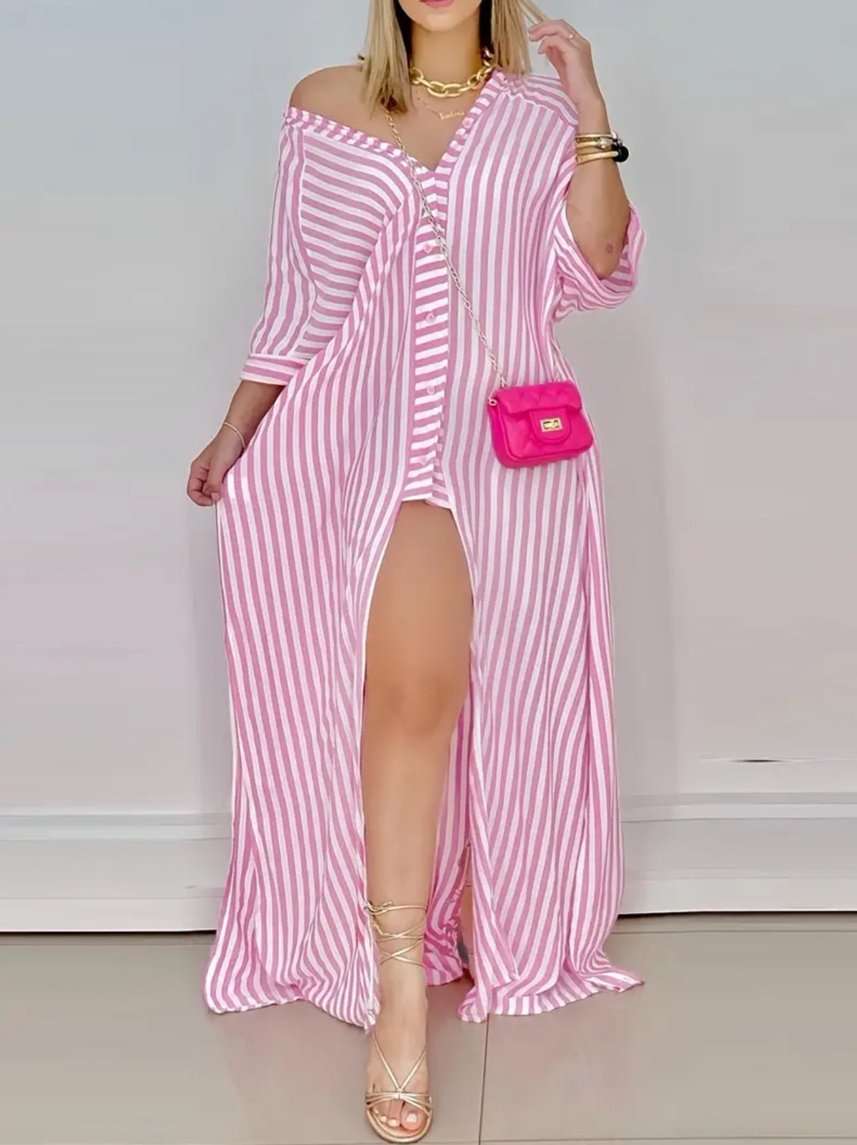 Solid Stripes Dress, Posh 💋 Mommies Collection