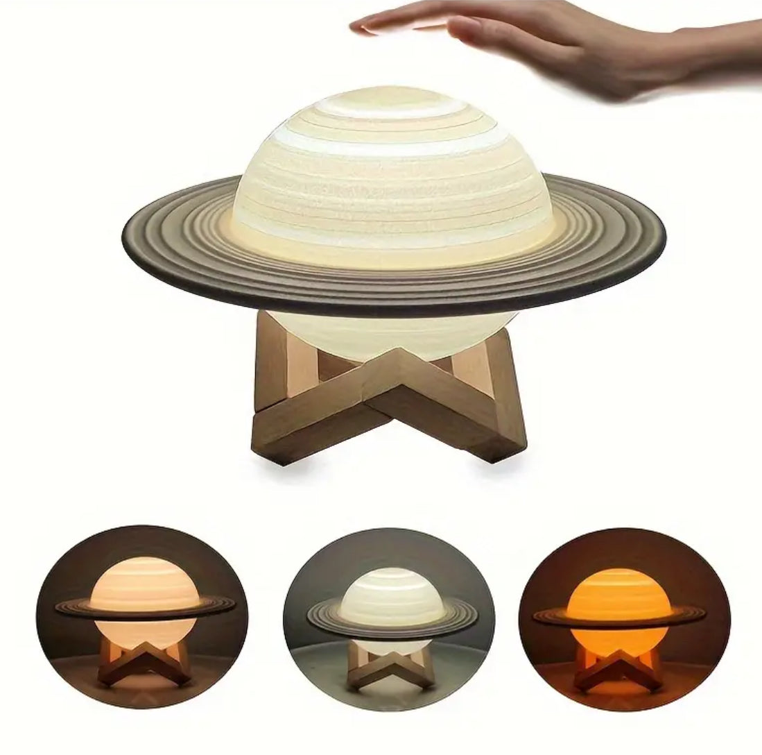 1pc Saturn Planet, USB Rechargeable Pat Light