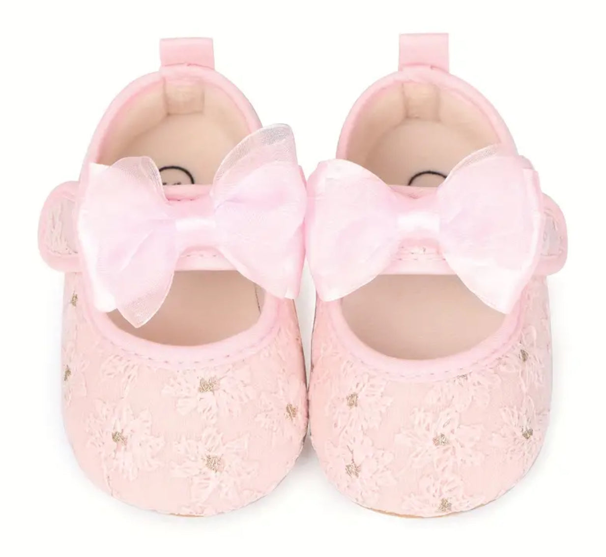 “Princess Baby Lilah” Adorable Baby Girl Mary Jane Flats with Bowknot - Soft, Non-Slip Sole for First Walkers