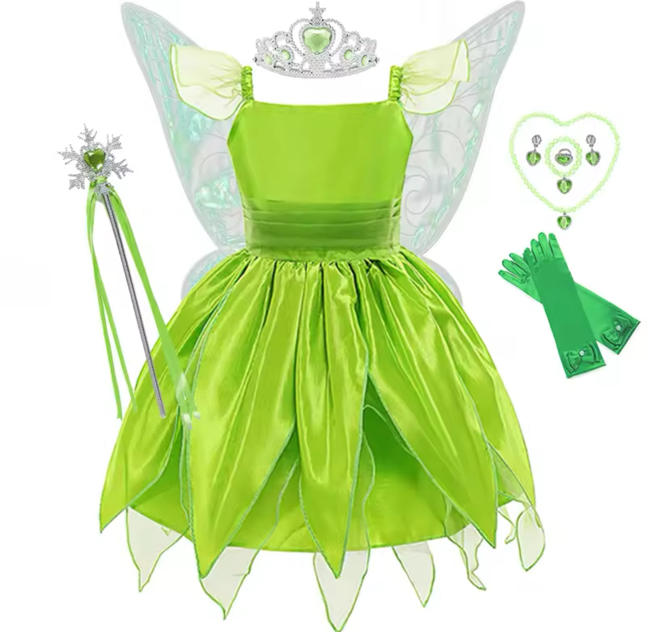 Kostum për vajzat Fairy Tinker Bell Party, Dresses Princess Fancy