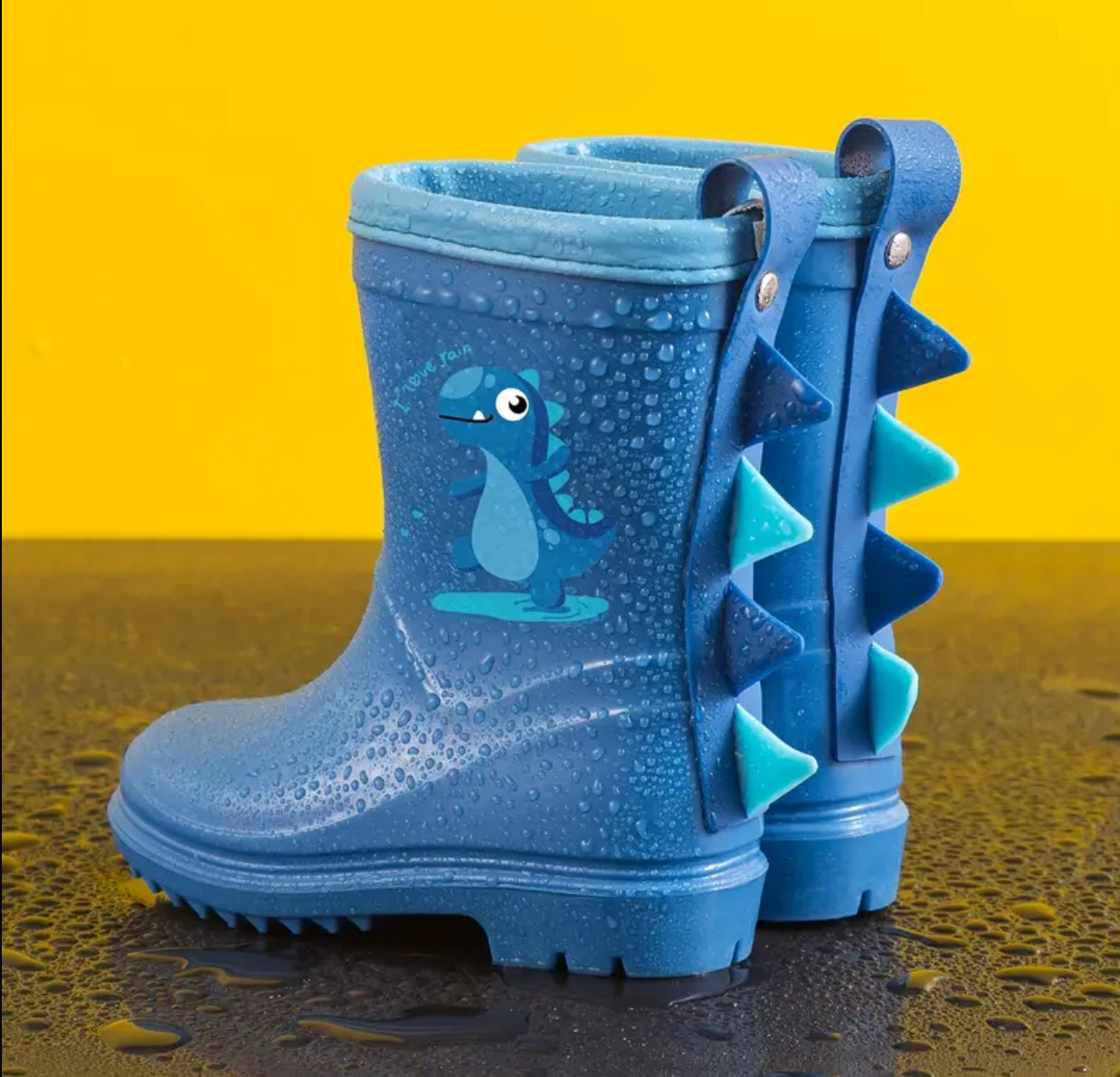 ☔️ Dinosaur Pattern Slip On Rain Boots 🦕🦖