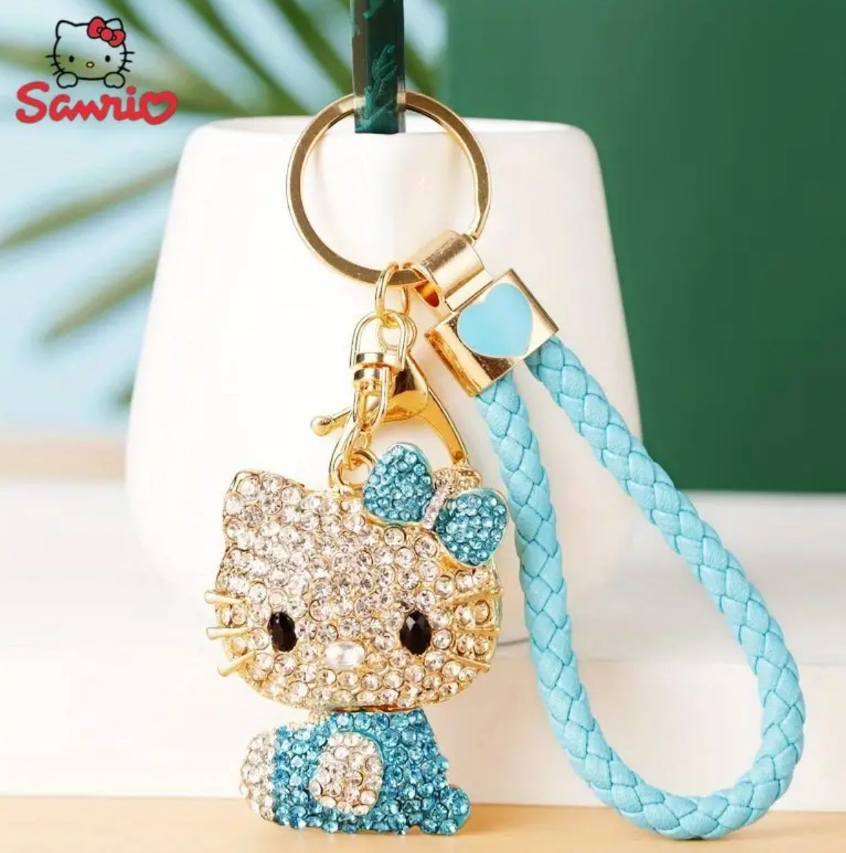 Sanrio Hello Kitty Rhinestone Metal Keychain 🌸