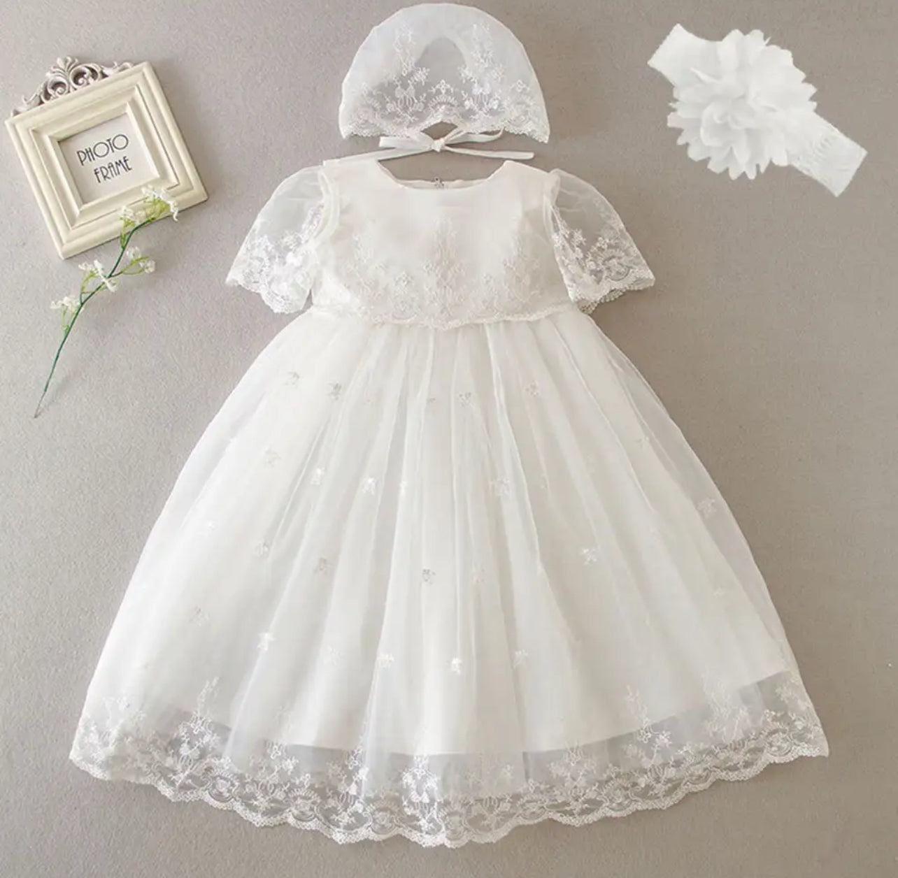 Baby Glam Gown for Baptism, Flower Girls and Baby Dedications