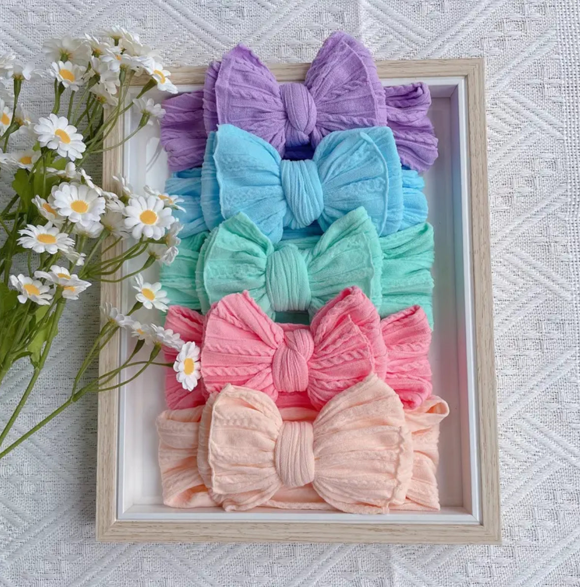 Rainbows Bows, 5pcs Cute Simple Thickened Double Layer Headbands