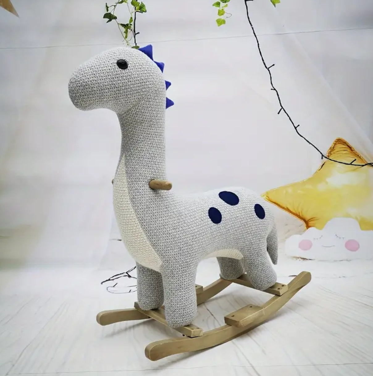 Plush Swan 🦢 or Dinosaur 🦕 Wooden Rocking Chair