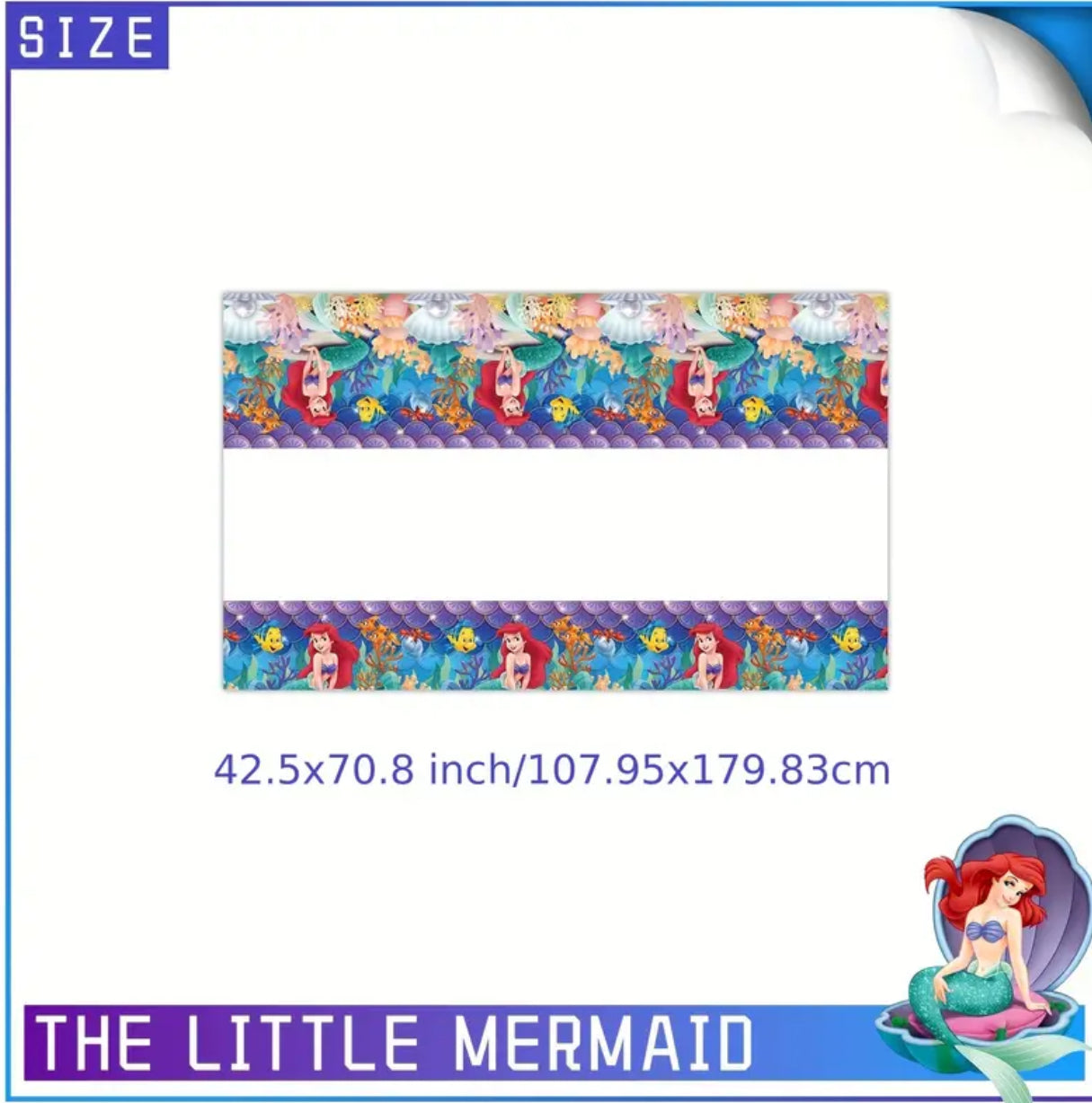 Disney Little Mermaid Princess Party Pack - 81Pc Disposable Tableware Set