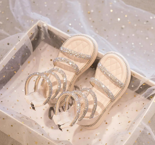 Girls “Gladiator Crystal Princess” Non-slip, Fashion Sandals