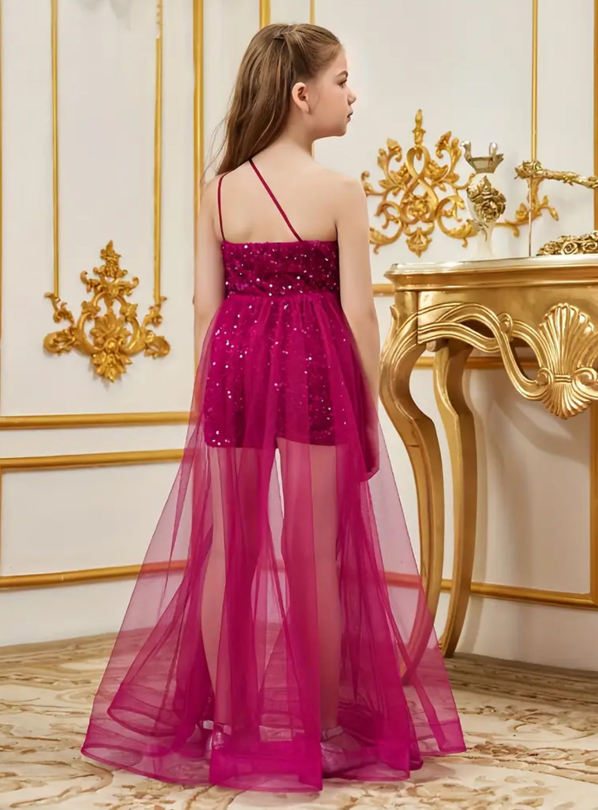 Glitter Barbie Halter Party Dress